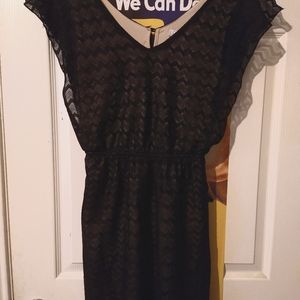Black, zig zag dress